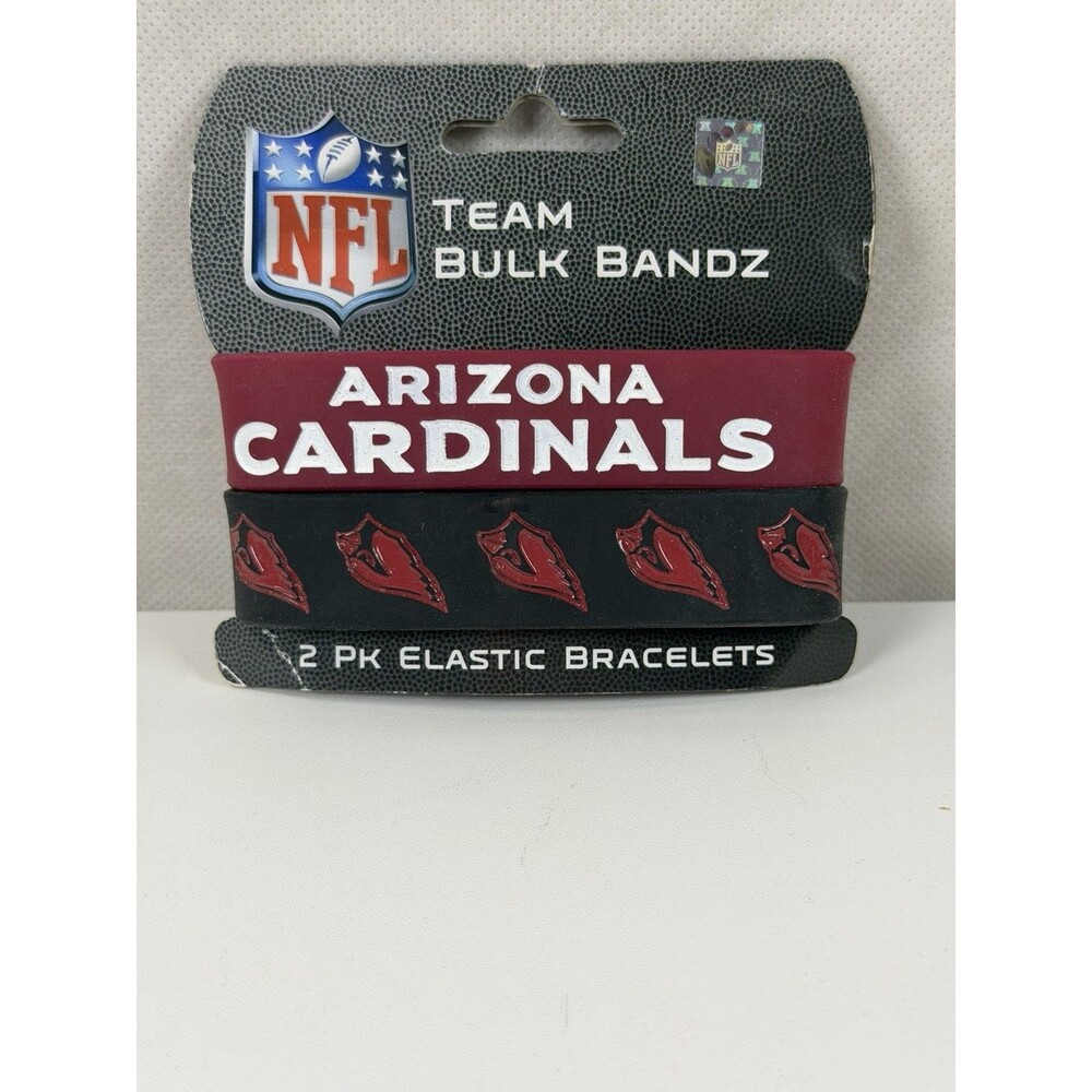 NFL Arizona Cardinals Bulk Bandz Elastic Bracelets 2-Pack Wristbands New